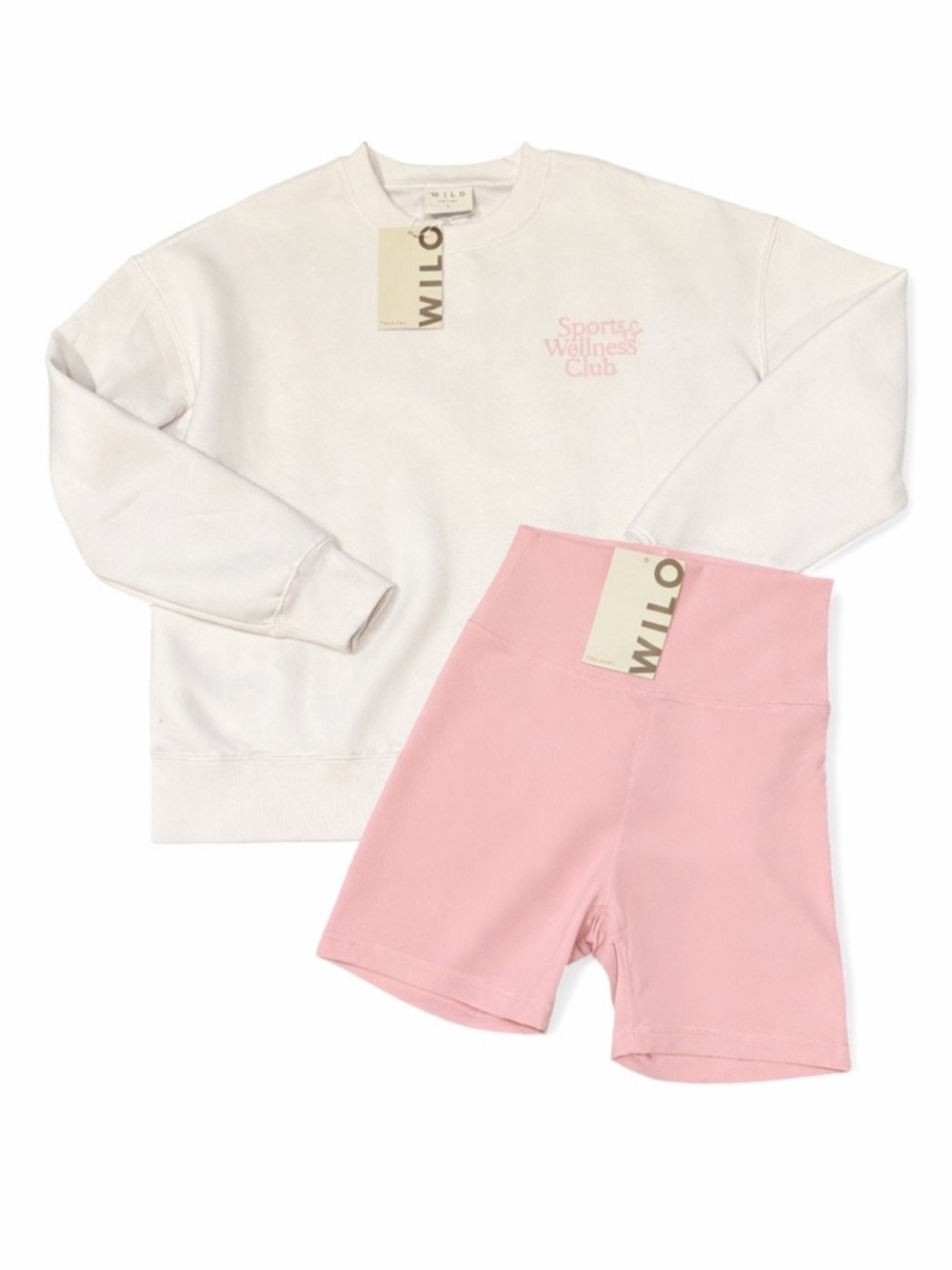 Wilo The Label Sweatshirt & Biker Shorts Set M NWT
